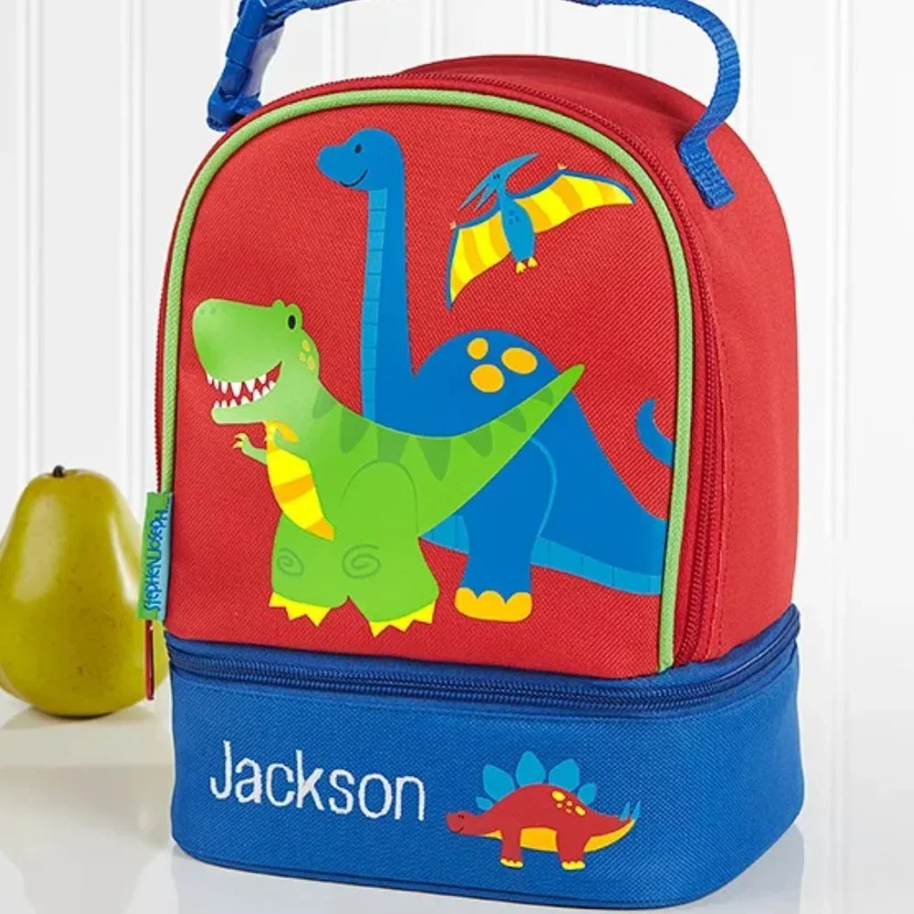 Stephen Joseph Kids Red Dino‎ Embroidered Lunch Bag